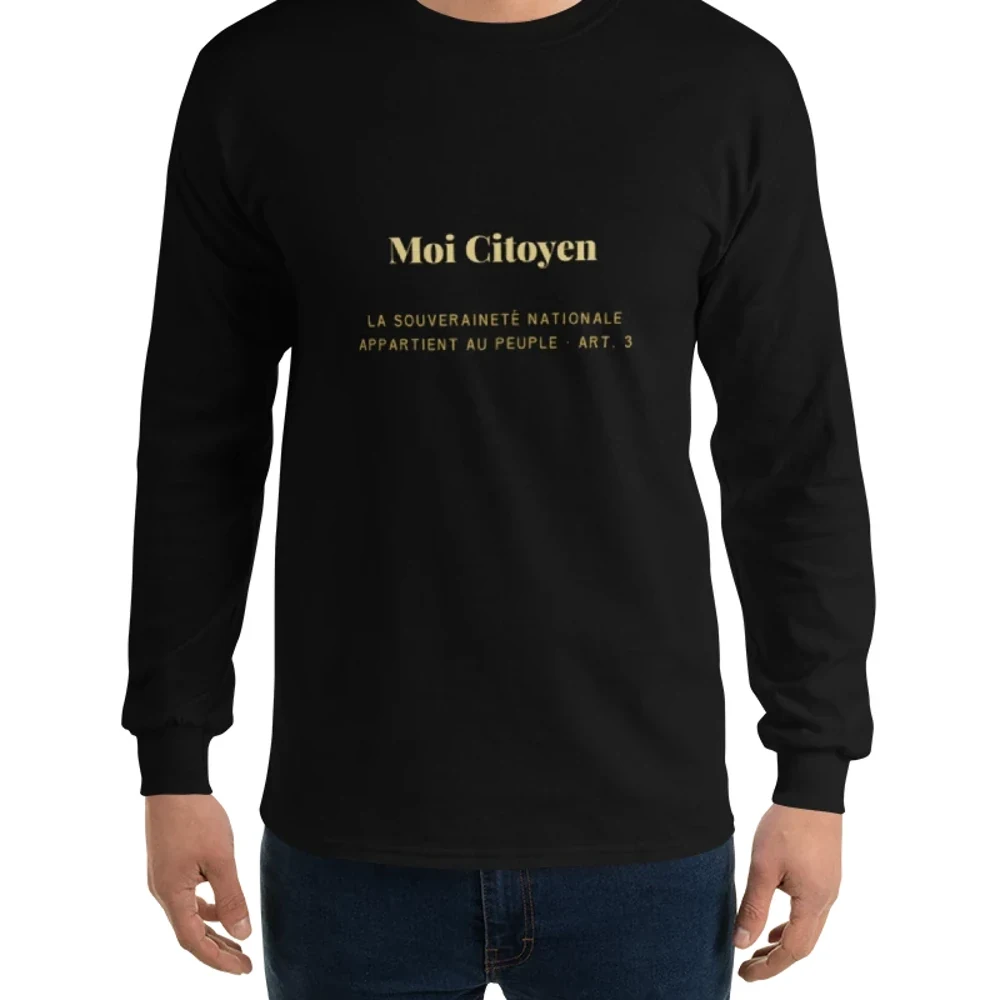 Manches longues « Moi Citoyen » noir, collection Moi Citoyen