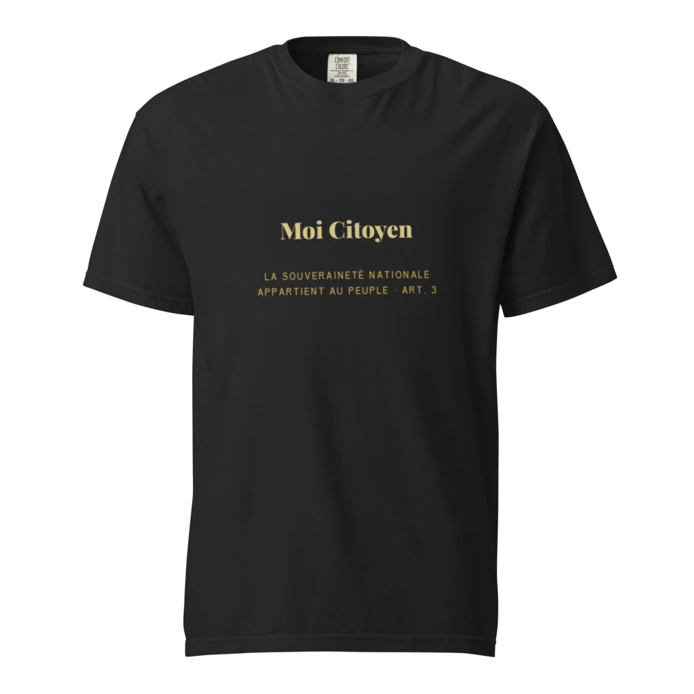 Tee « Moi Citoyen » noir, collection Moi Citoyen