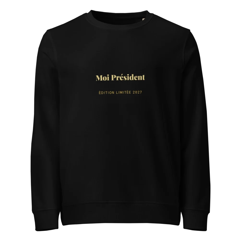 Sweat « Moi Président » noir, collection Moi Président
