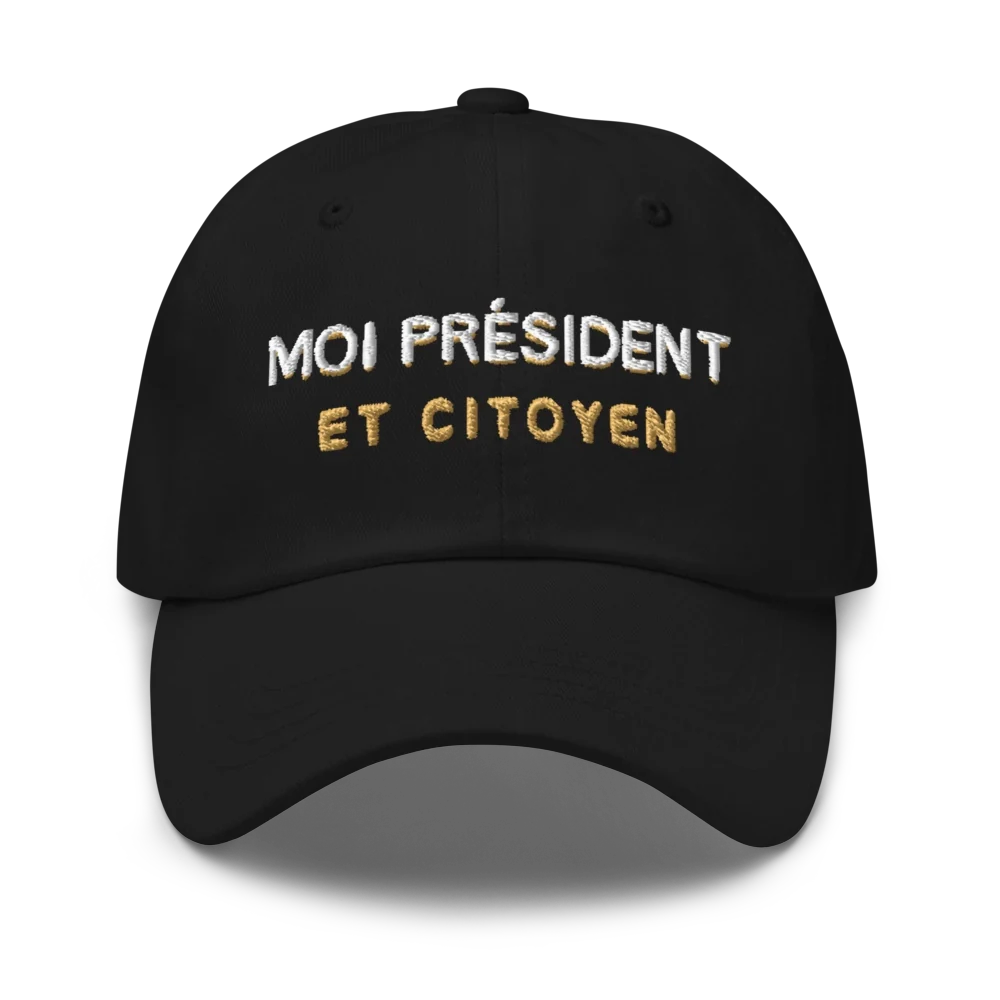 Casquette « Président et Citoyen » noir, collection Moi Président et Citoyen